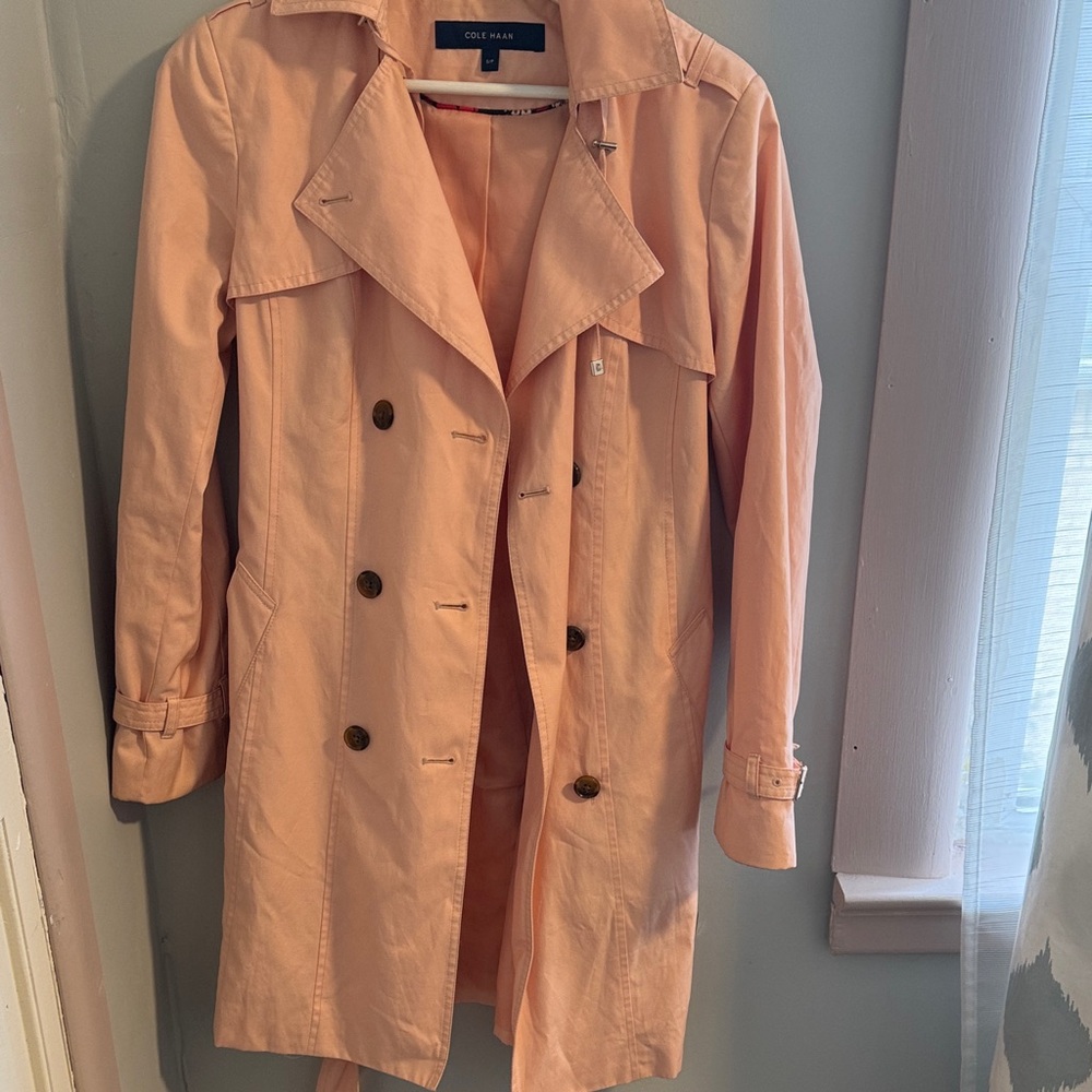 Cole Haan Women's Peach Trench Coat